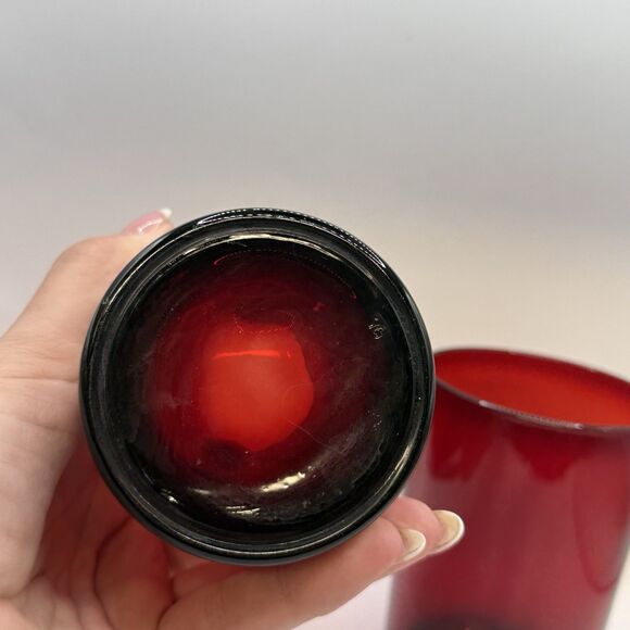 2 Arcoroc Classique Ruby Red Tumbler Drinking Glasses 5 ⅛” 16oz - Picture 4 of 8